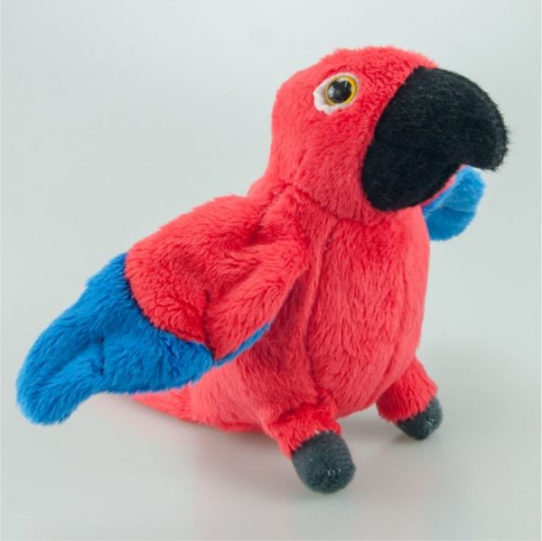 Papuga czerwona 13 cm