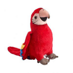 Papuga czerwona 20 cm