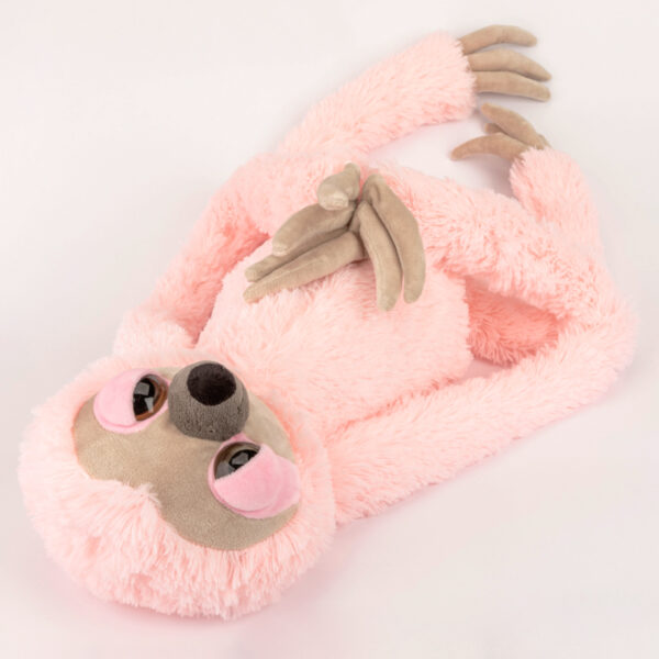 Maskotka dla dzieci leniwiec różowy z rzepami 100 cm