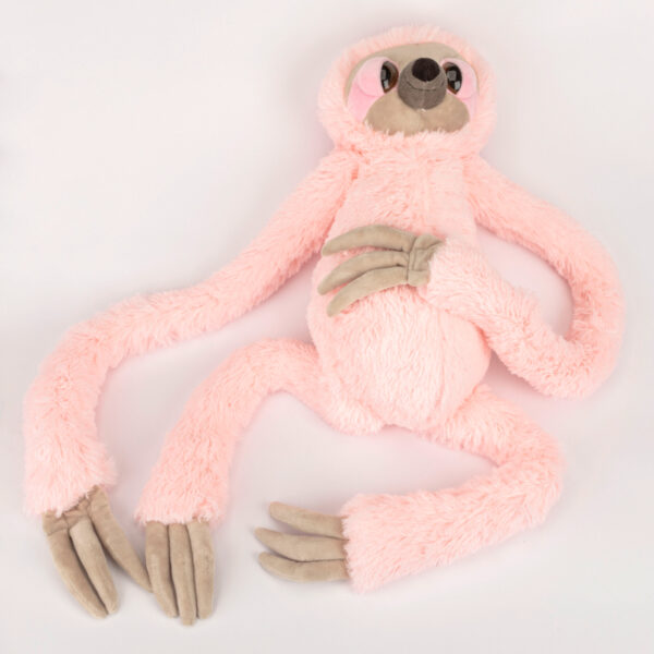 Maskotka dla dzieci leniwiec różowy z rzepami 100 cm