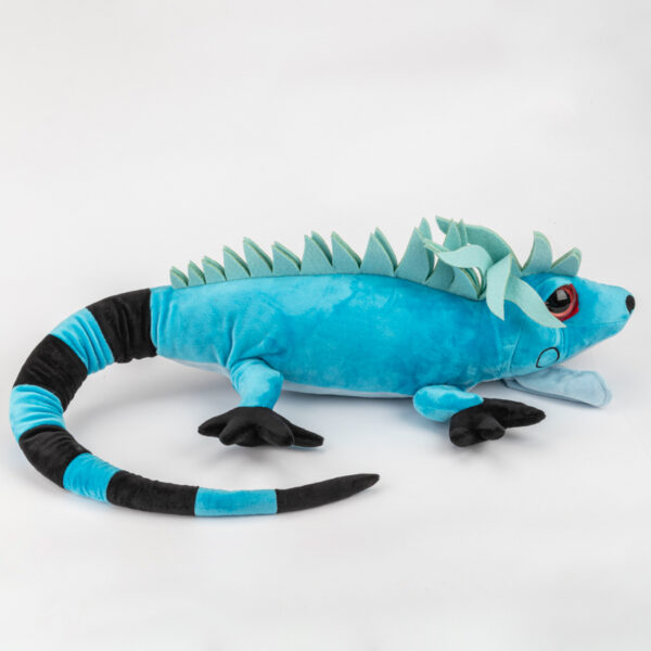 Maskotka dla dzieci Iguana niebieska duża 100 cm