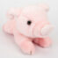 Maskotka dla dzieci świnka leżąca 24 cm