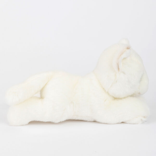 Maskotka dla dzieci kot biały leżący 24 cm