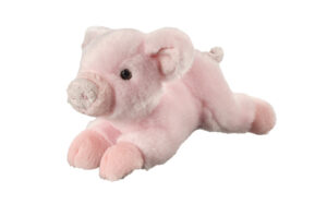 maskotka dla dzieci świnka leżąca 24 cm