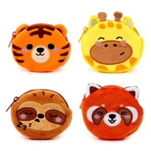 Portmonetka pluszowa na zamek zwierzęta zoo