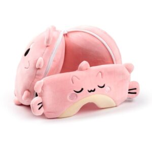 Poduszka pluszowa i maska na oczy ryba rozdymka