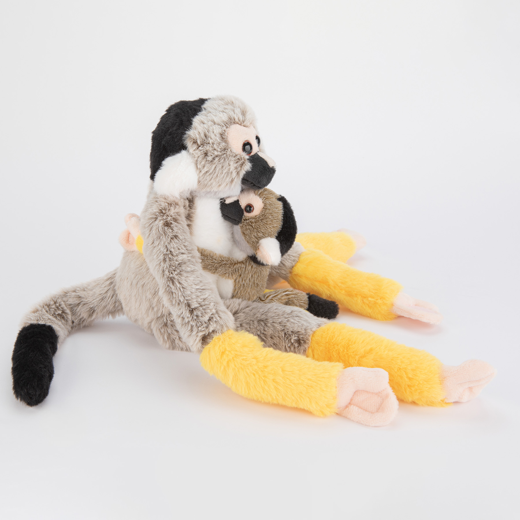 Małpa szaro-żółta z dzieckiem - obrazek 3